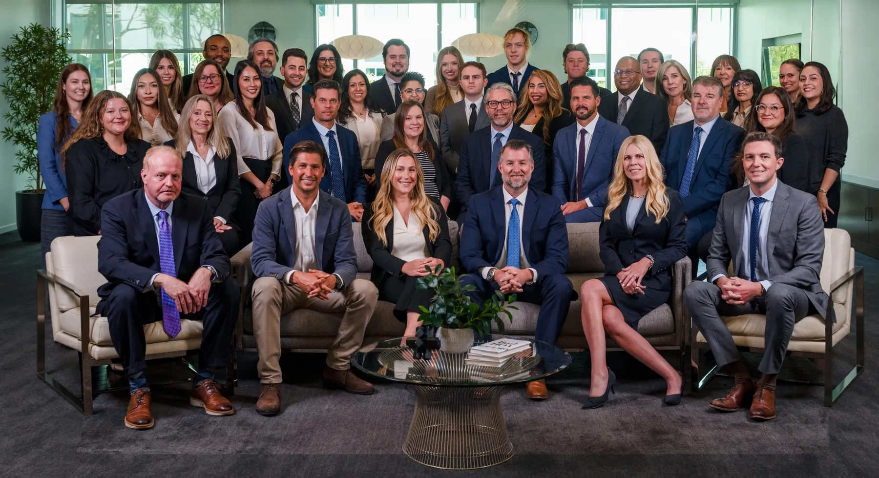 The full LS Carlson Law team gathered in the firm's offices